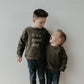 Kids Crew Neck Pullover - Basic - Olive Shirts & Tops heyfolks 
